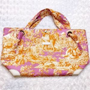 Manuel Canovas Bengal Pink and Orange Print Bag